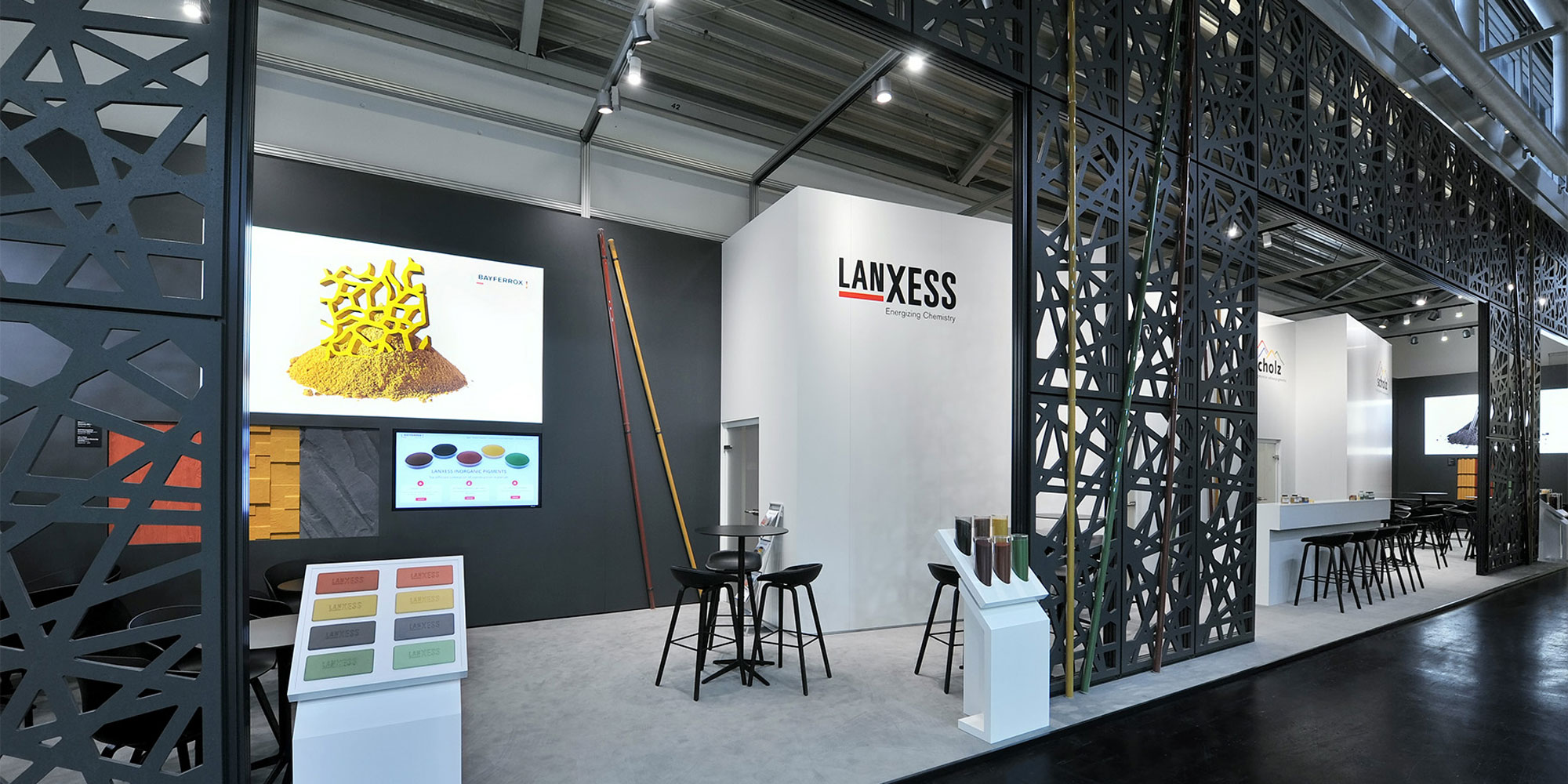 tuennisen-projekt-messebau-lanxess-bauma-muenchen-2019-0 Messestand von Lanxess auf der bauma 2019 in München - Tünnissen Interiors, Messen, Events und Ausstellungen NRW Deutschland Europe