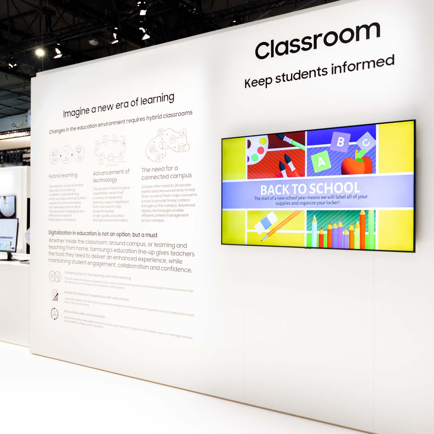 Messestand von Samsung auf der MWC Messe 2019 in Barcelona - Tünnissen Interiors, Messen, Events und Ausstellungen NRW Deutschland Europe