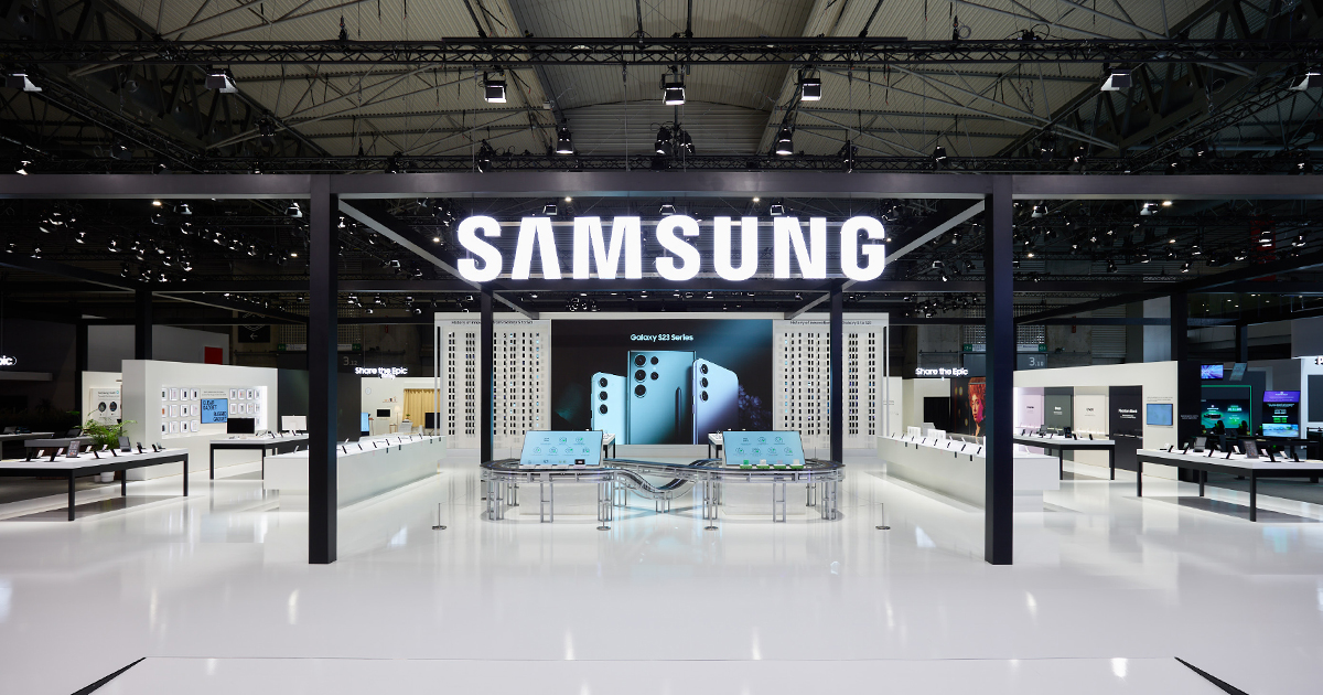 SamsungMWCBarcelona_website1 Messestand von Samsung auf der MWC Messe 2019 in Barcelona - Tünnissen Interiors, Messen, Events und Ausstellungen NRW Deutschland Europe